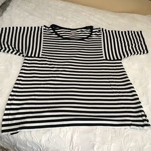Chico’s Striped Knit Kimono Sleeve Top